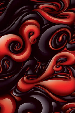 Crimson Swirls: A Dance of Shadows