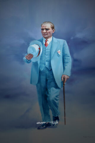 The Visionary Leader: Atatürk in Blue