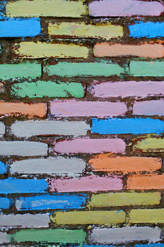 Vibrant Mosaic of Colorful Bricks 🎨🧱