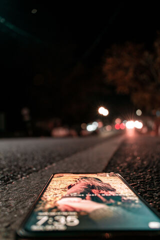 Nighttime Reflections on the Street