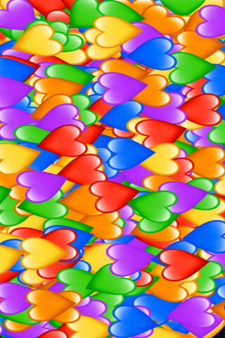 Colorful Heart Rain 🌈❤️