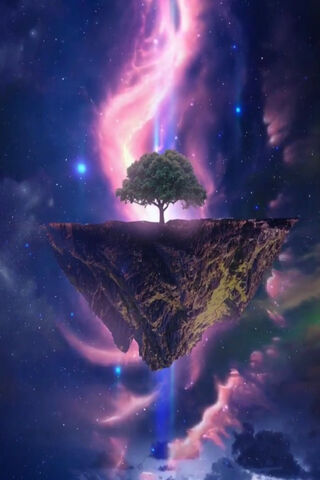Celestial Oasis: A Tree..