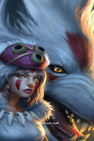 Spirit of the Forest: Mononoke's Guardian 🌲🐺