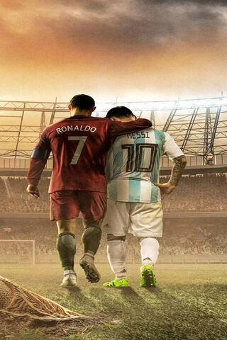 Ronaldo And Messi Wallpaper - Download to your mobile from PHONEKY