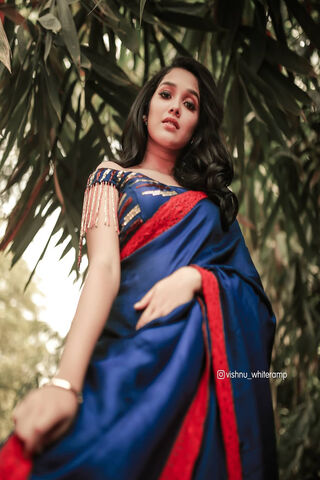 Elegance in Blue: Anikha Surendran's Stunning Look