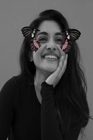 Whimsical Smiles: A Butterfly's Embrace 🦋✨