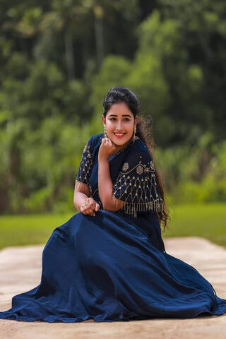 Elegance in Blue: A Moment of Grace