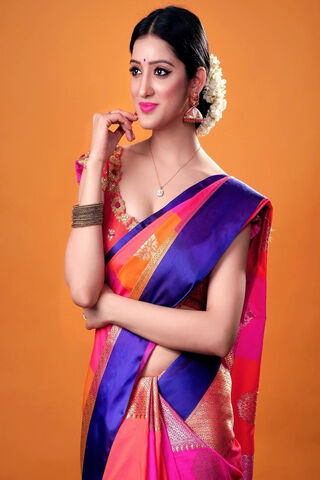 Elegance in Tradition: Richa Panai Shines in a Vibrant Saree