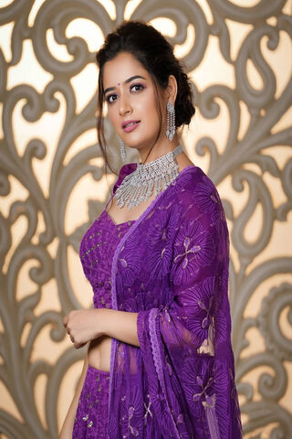 Elegance in Purple: Ashika Ranganath Shines