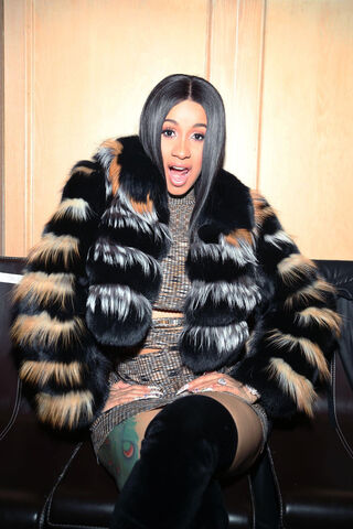 Cardi B Fur Coat