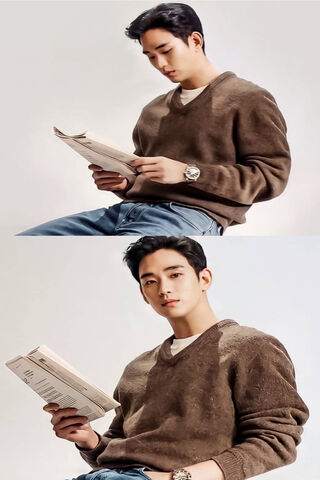 Charming Moments: Kim Soo Hyun Lost in a Book 📚✨