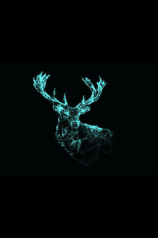 Digital Majesty: The Glowing Stag