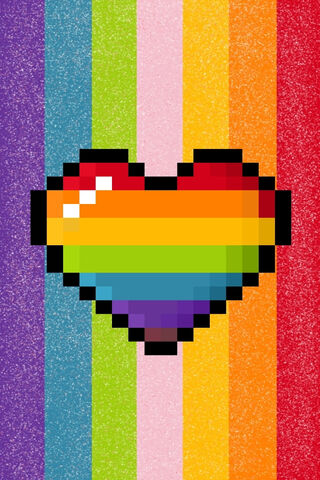 Pixelated Love: A Rainbow Heart Celebration 🌈❤️