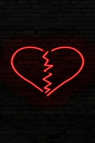 Broken Heart Neon Sign