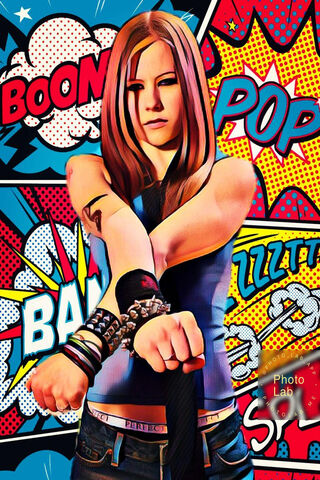 Pop Punk Power: Avril in Comic Style! 🎤✨