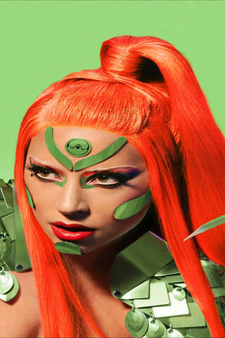 Galactic Glam: Lady Gaga in Green