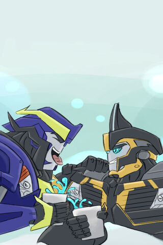 Autobros: A Splash of Friendship! 🤖💦