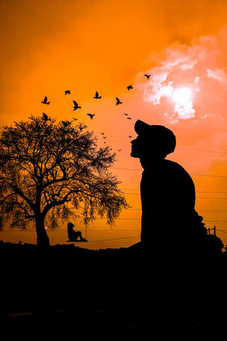 Rebel Dreams Under an Orange Sky 🌅