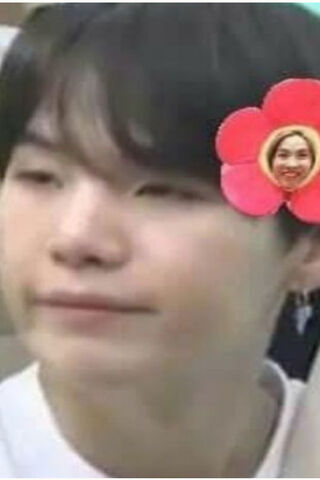 Suga's Flower Power Moment 🌸