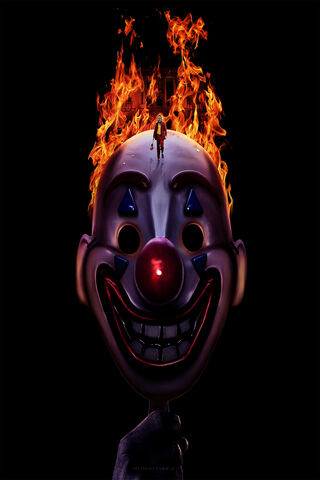 The Fiery Clown: A Dance with Madness 🔥🤡