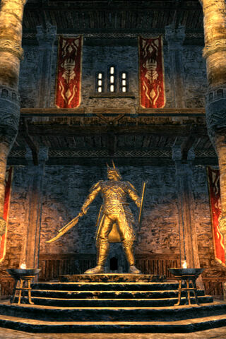 The Majestic Eso Wrothgar Statue: Guardian of the Realm