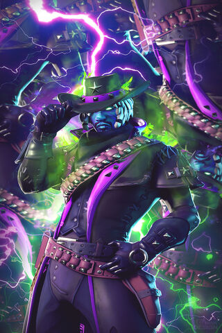 Electric Showdown: The Dark Cowboy of Fortnite ⚡🤠
