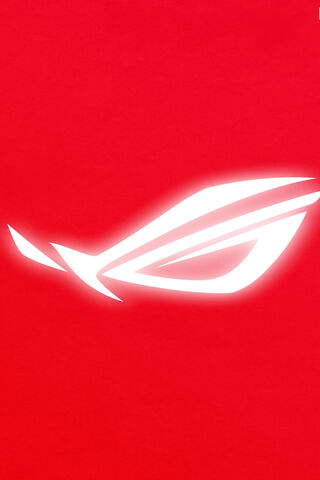 Fierce Gaming Spirit: The Asus ROG Logo in Bold Red
