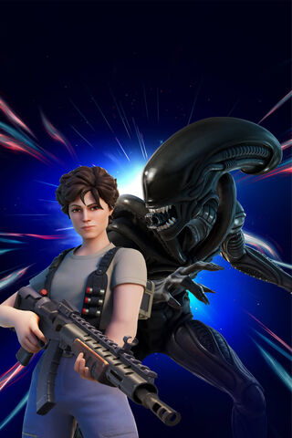 Battle of the Cosmos: Fortnite Meets Alien 👾🚀