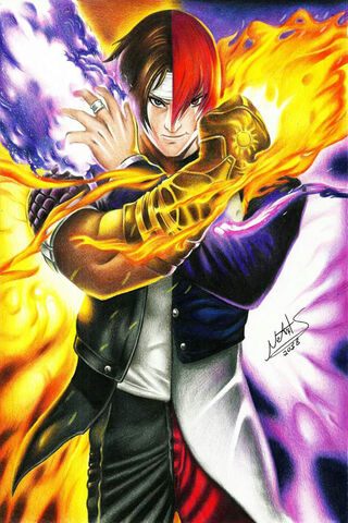 iori flame GIF - Download & Share on PHONEKY