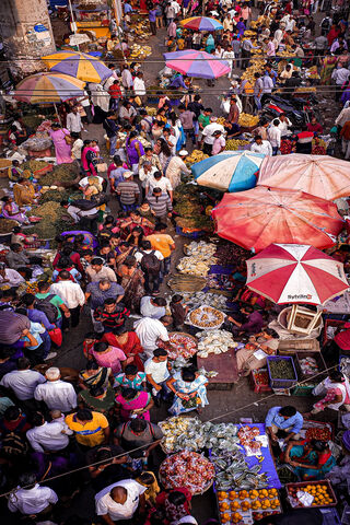 Market Mayhem: A Colorful Chaos