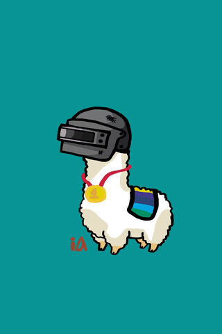 Battle-Ready Llama: The PUBG Champion! 🎮🐾