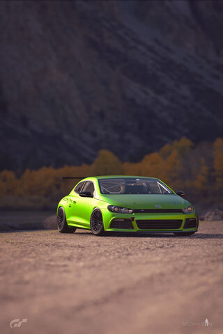 The Bold Volkswagen Scirocco: A Green Machine on the Move! 🚗💨