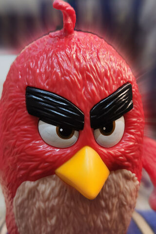 Fury in Flight: The Iconic Angry Bird! 🐦💥