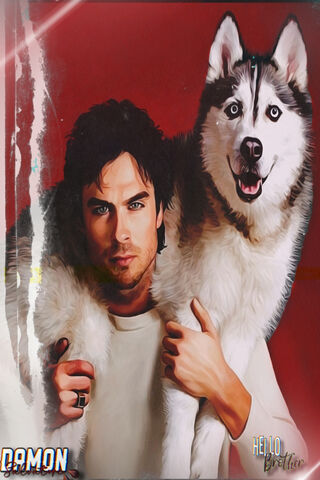 Damon and His Loyal Companion 🐺❤️