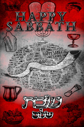 Happy Sabbath Red