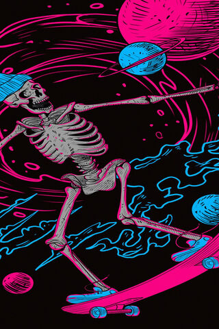 Cosmic Skate Vibes: Skullz in Space! 🌌🛹
