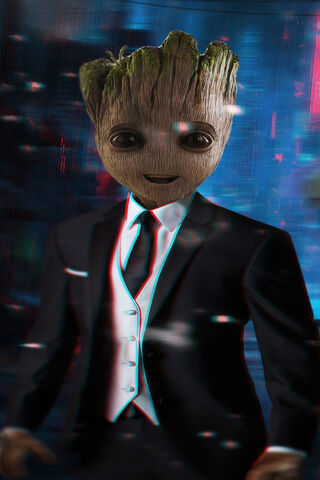 Dapper Groot: The Stylish Guardian 🌟