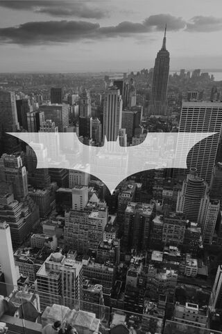 Gotham Skyline: The Dark Knight's Emblem 🦇🌆