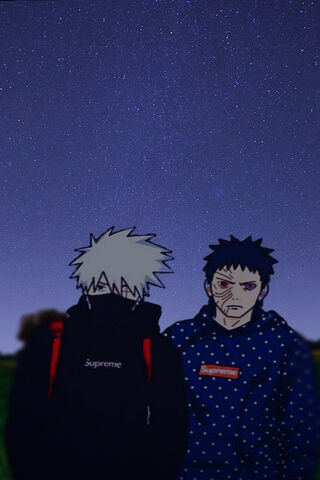 Night Heroes: Kakashi & Obito Unite 🌌✨