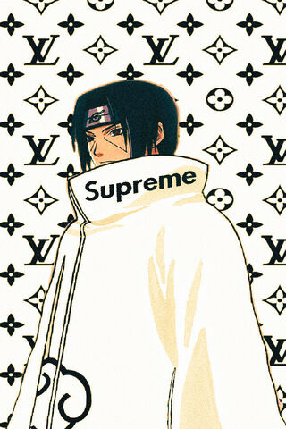 Download Kakashi Hatake Supreme And Louis Vuitton Wallpaper