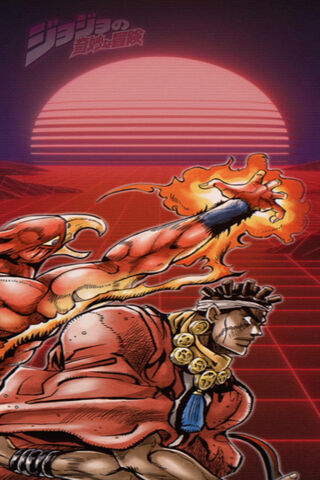 Neon Warriors: Avdol's Retro Vibe 🌅🔥