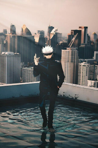 Gojo Satoru: The Sorcerer Above the City 🌆✨