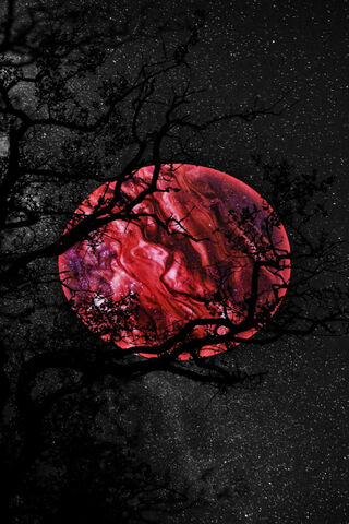 Red Moon Wallpaper - Download To Your Mobile From Phoneky