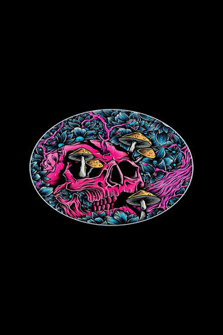 Psychedelic Skull Garden 🌈💀