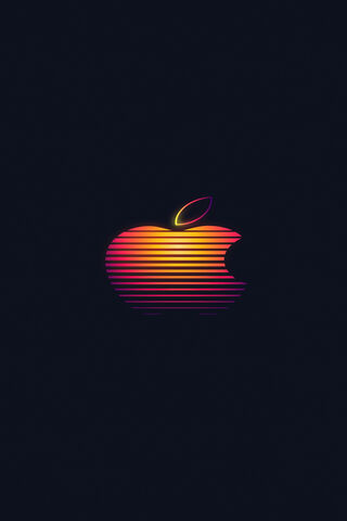 Apple Glowing Logo 4K