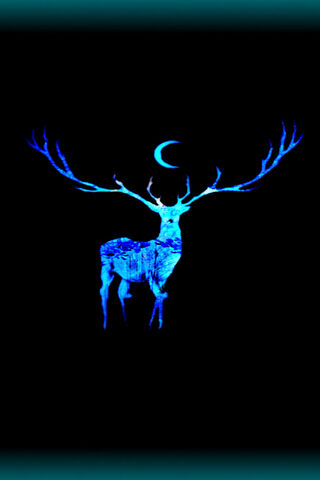 Mystical Glow: The Enchanted Stag 🌌🦌