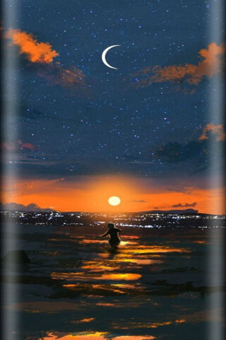 Serene Sunset: A Moment..