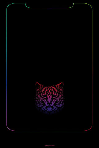 Mystical Wolf: iPhone X Wallpaper 🌌🐺