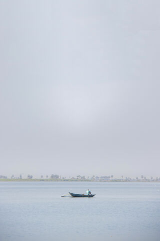 Isolated Fisherman