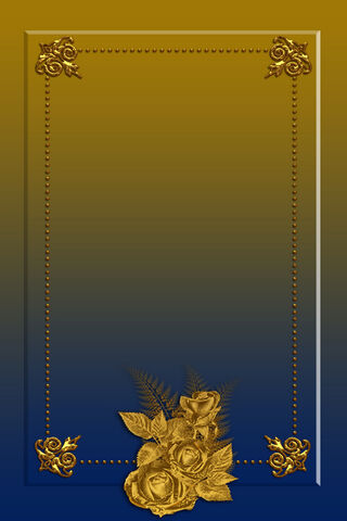 Golden Elegance: A Floral Frame